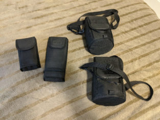 Assorted camera lens and flash bags