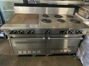 Garland electric six burner stove with French top burners and two ovens for only $1650 ! ( $8000 value ! )