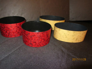 FLORAL CONTAINERS – 2 Gold and 2 Red NEW!