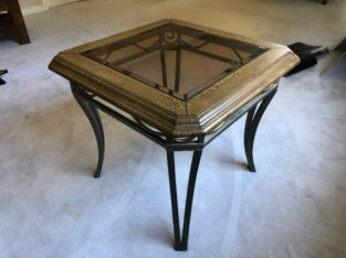 MOVING SALE #14 Glass Top Side Table