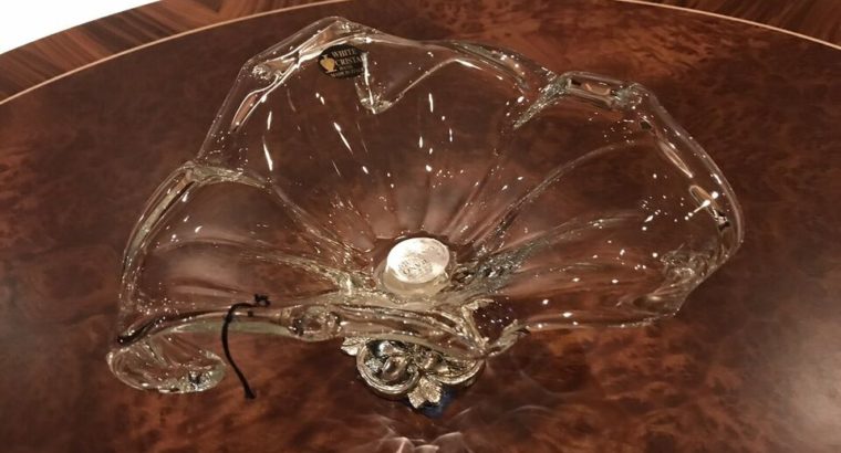 Murano white crystal bowl