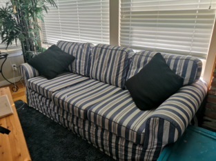 Blue and White sofa /couch