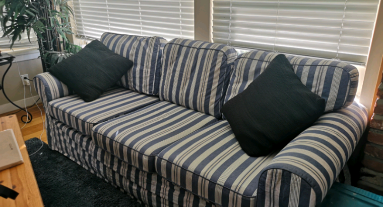 Blue and White sofa /couch