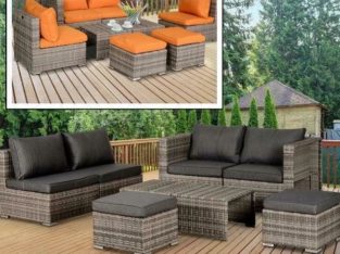 Free Delivery • 8Pc Twin Colour Patio Garden Outdoor Furniture Set