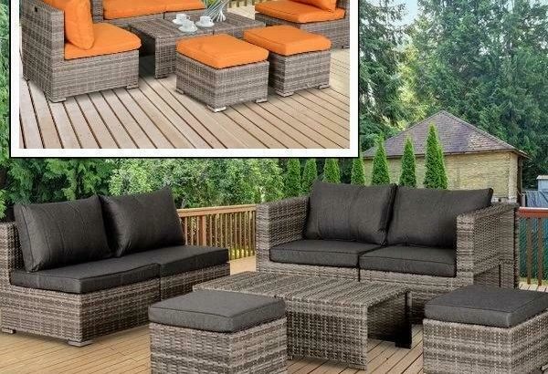 Free Delivery • 8Pc Twin Colour Patio Garden Outdoor Furniture Set