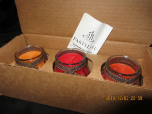 PARTY LITE “JOY OF AUTUMN” SCENTED CANDLES – NEW!