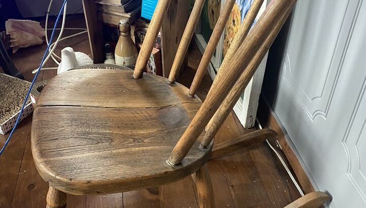 Ladies antique wooden rocking chair