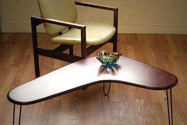 Boomarang Coffee Table Mid Century Modern Design