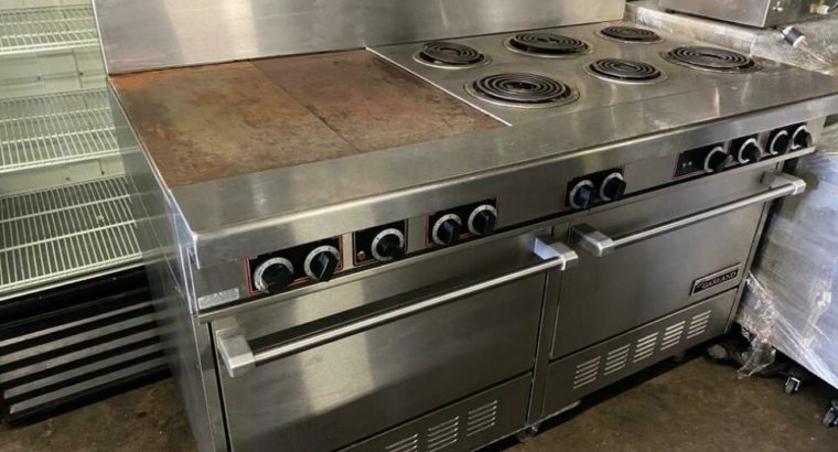 Garland electric six burner stove with French top burners and two ovens for only $1650 ! ( $8000 value ! )