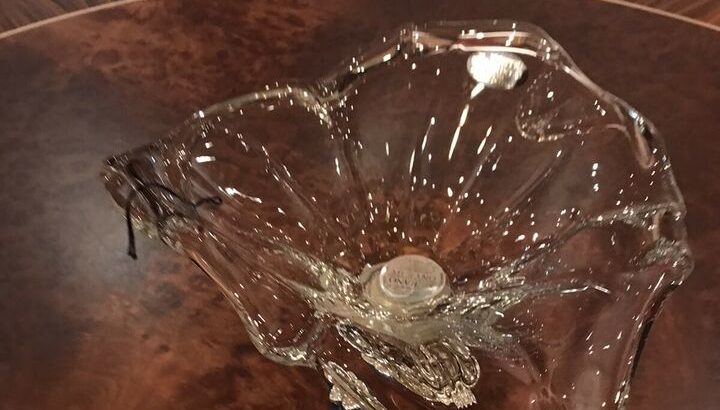 Murano white crystal bowl