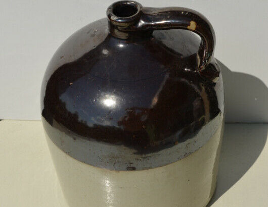 Large Antique Stoneware Jug Crock