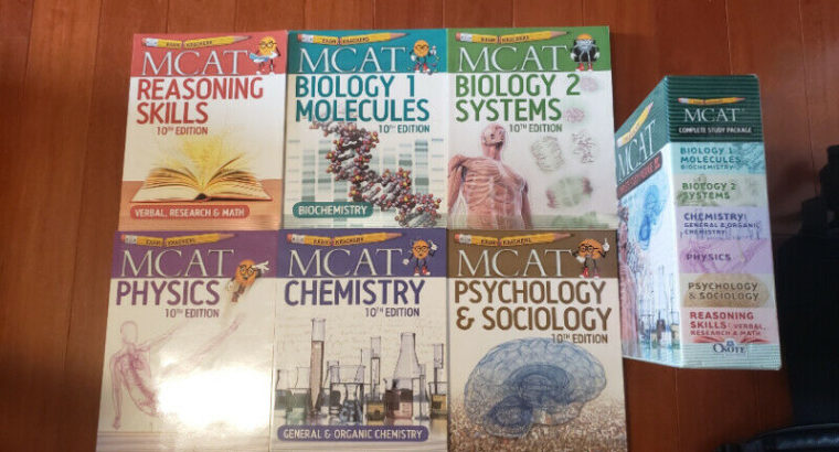 MCAT Prep Books (Kaplan and Exam Kracker)