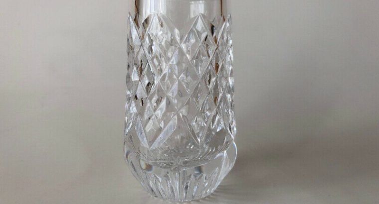 Vintage Irish Cut Crystal Bud Vase Signed Tyrone Cappagh Pattern