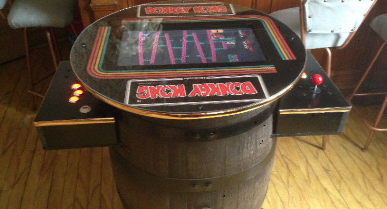 Donkey Kong Cocktail Arcade Machine Whiskey Barrel 60/412 GAMES