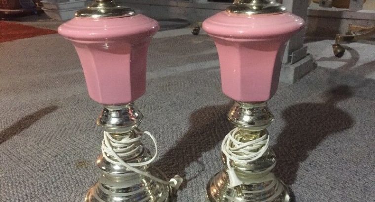 Pink and Gold Table Lamps