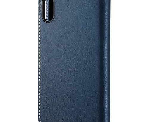 Platinum Series PT-MAXSBLWL-C Fitted Hard Shell Leather Wallet for iPhone X/XS – Blue (New Other)