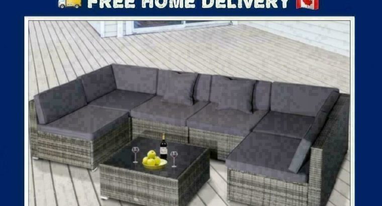 On Sale • 7Pc Wicker Patio Outdoor Garden Furniture Set Sofa Sectional Collection – 6 Colours