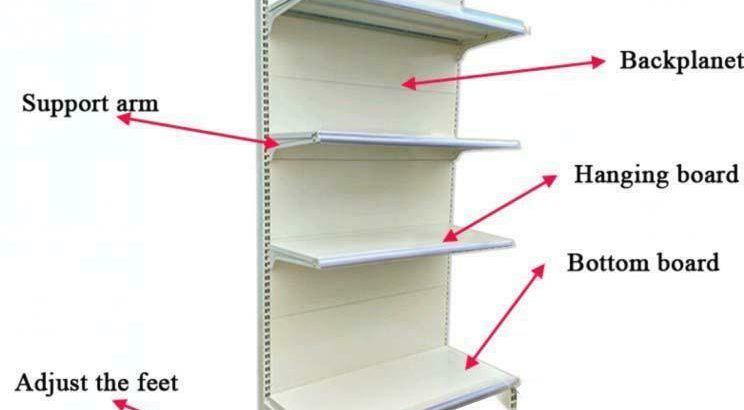 Four floors Supermarket Store Metal Shelves Quality Supermarket Daily Necessities Shelf Equipment#300139