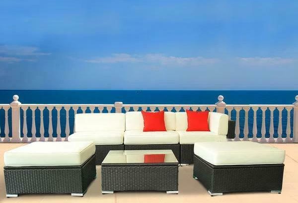 FREE DELIVERY • Deluxe 6pc Wicker Patio & Garden Outdoor Furniture Set