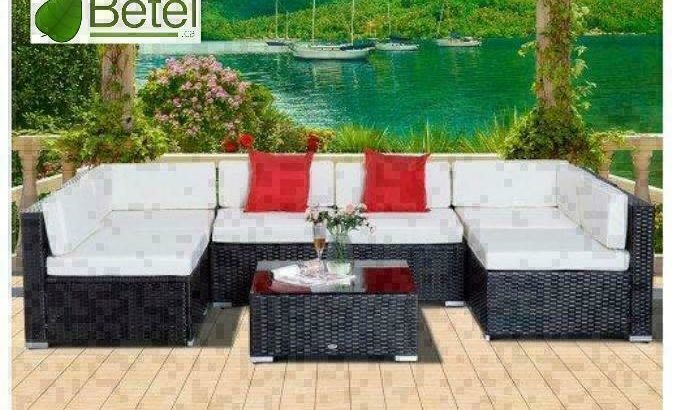 Free Delivery • 7Pc Wicker Patio Outdoor Furniture Sectional Sofa Set • Meubles de patio en osier