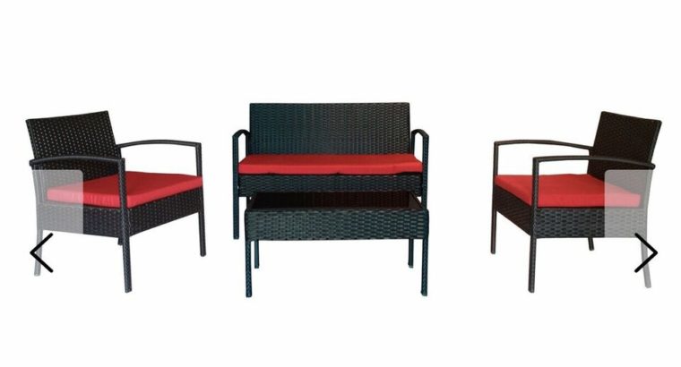 Outdoor patio 4 pieces set with cushions