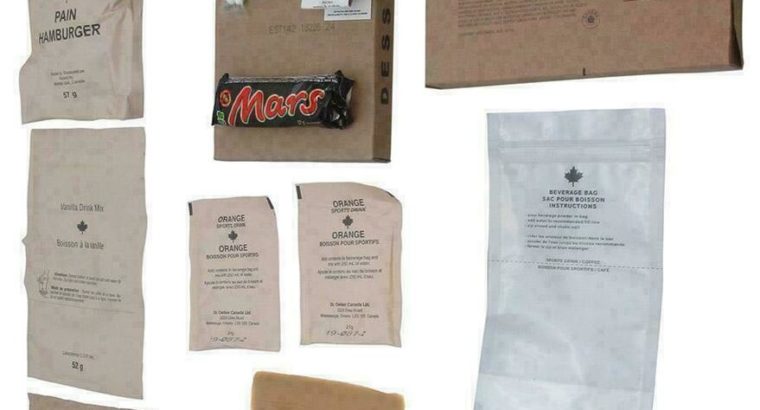 CANADIAN MILITARY MRE EMERGENCY SURVIVAL FOOD — Quality food to stay alive and stay healthy!