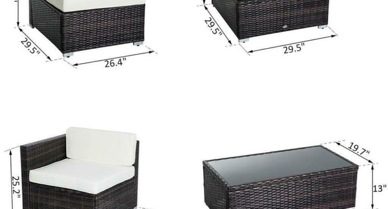 FREE DELIVERY • 5pc Wicker Patio & Garden Outdoor Furniture Set