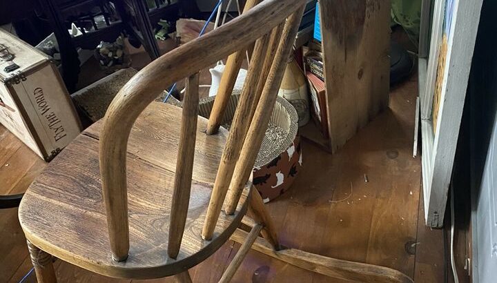 Ladies antique wooden rocking chair