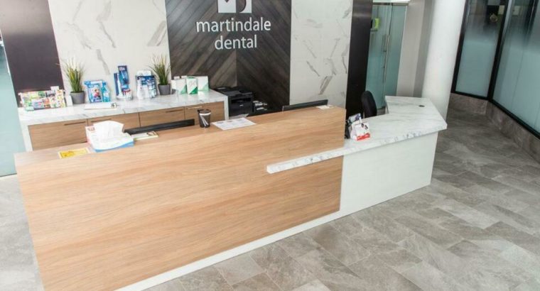 CONEXIS DENTAL RECEPTION CABINETS – custom made in Canada