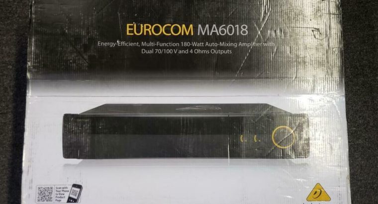 Behringer Eurocom MA6018 Auto Mixing Amplifier Open Box **LIKE NEW** Musique RED ONE Music