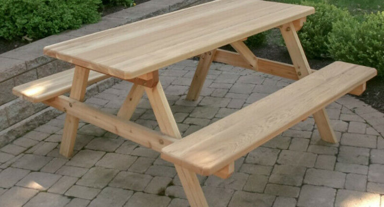 6 ft. Cedar Picnic Tables: New