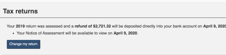 Income Tax Return starting at $20 per T1 with maximum return.