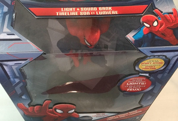 Marvel Ultimate Spiderman Electronic Talking Bank – $40