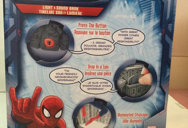 Marvel Ultimate Spiderman Electronic Talking Bank – $40