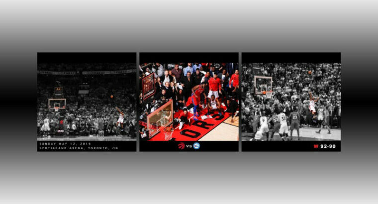 Kawhi Leonard – Toronto Raptors – The Shot – 3 Panel Frame