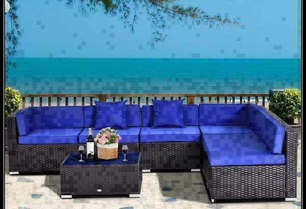 On Sale • 7Pc Wicker Patio Outdoor Garden Furniture Set Sofa Sectional Collection – 6 Colours