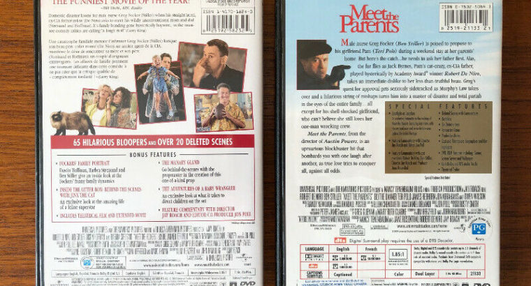 2 Movies – Meet the Fockers & Parents Both Widescreen Mint DVD