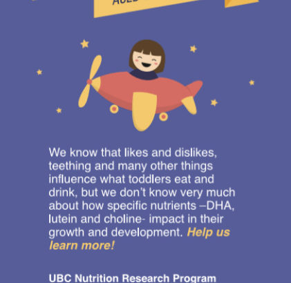 UBC Toddler Nutrition Research- Surrey Participants wanted!