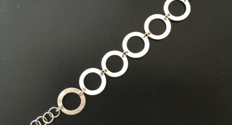 Unique silver link bracelet