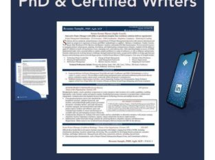 Professional Resume Writing and LinkedIn Optimization (Certified & PhD Writers)