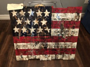 American flag painting