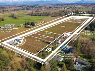 14.98 ACRES WITH 2 HOMES AND BLUEBERRY FARM