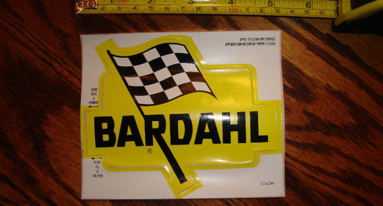 Vintage Bardahl Checkered Flag Racing Decal