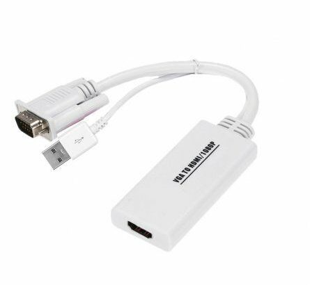 VGA To HDMI Converter Cable Adapter with Audio