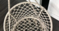 White Macrame Hammock Chair and Stand