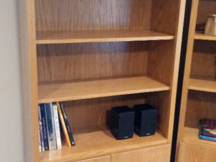 Oak Book Case and Cabinet