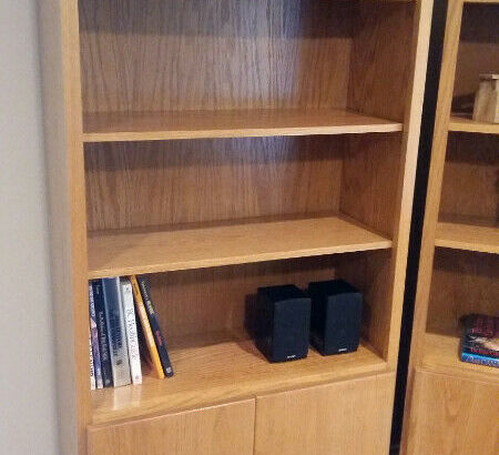 Oak Book Case and Cabinet