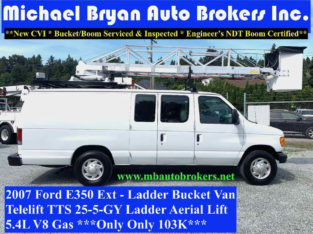 2007 FORD E350 EXT – 35.5FT LADDER BUCKET VAN *ONLY 103K* RARE