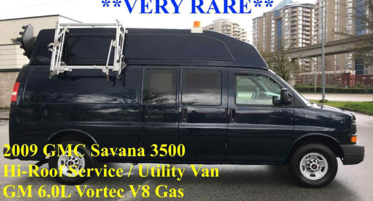 2009 GMC SAVANA 3500 HI-ROOF SERVICE VAN / UTILITY VAN *RARE*