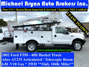 2002 FORD F550 – 40FT BUCKET TRUCK *ARTICULATED BOOM*GREAT PRICE